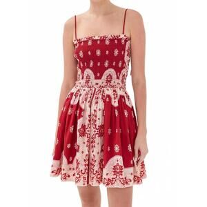 NEW ALIX OF BOHEMIA merida bandana dress in red lava